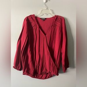 Express red luxurious dress shirt. Size-XS